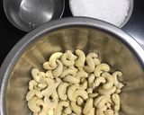 A picture of step 1 of Kaju katli.