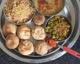 A picture of step 8 of Daal baati churma.