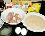 A picture of step 1 of Crusted fried chicken.