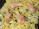 Pollo al horno con patatas