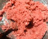 A picture of step 1 of Pink Jawar Roti.