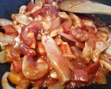 A picture of step 3 of Spicy chicken, veg and black rice one pan.