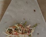 A picture of step 6 of Chipotle veggies roll.
