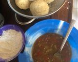 A picture of step 4 of Yam egg roll.