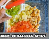 A picture of step 5 of Chana chat in crisp bowl.
