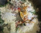 A picture of step 5 of Palak kadi.