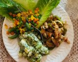 Foto del paso 6 de la receta: Plato fit🥗😊(fajitas de pollo, con salteado de verduras y puré de papa con brócoli)