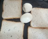 A picture of step 1 of Boiled egg sandwich.