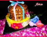 A picture of step 5 of Flower ice bowl.