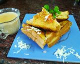 A picture of step 4 of Veg cheese corn sandwich.