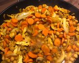 A picture of step 2 of Chickpea curry.