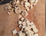 A picture of step 3 of Vegan risotto with roasted seasonal veg.