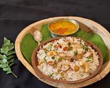 A picture of step 7 of Kerala style Nei choru (One pot meal ghee Rice).