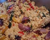 A picture of step 10 of Couscous with Roasted Vegetables and Grilled Pork Belly.