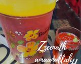 A picture of step 2 of Roohafza and Mint Cooler.