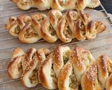 A picture of step 6 of Chicken Bread 😋😋.