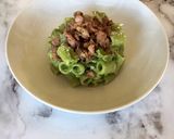 A picture of step 4 of Mezze Maniche with Broccoli Cream and Sausage.