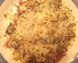 Foto del paso 5 de la receta: Arroz Frito en Aceite de Boletus  con Jamón al Wok con Calabacín y Berenjena a la Mantequilla