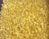 A picture of step 1 of Chane ki daal.