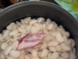 Pallares cremosos con pescado frito !