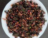 A picture of step 4 of Red cheera thoran.