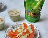 Foto langkah ke 5 dari resep Papaya Pudding with Creamy Matcha.