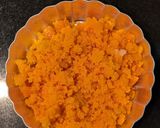 A picture of step 1 of Rose Shrikhand in motichur tart.