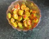 A picture of step 1 of Lasniya Tindora.
