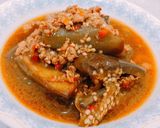 Foto langkah ke 7 dari resep Hot Pot Ayam Cincang dan Terong.