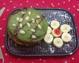 A picture of step 5 of Banana spinach pan cake.