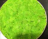 A picture of step 4 of Tiranga soji sira cake.