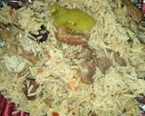 A picture of step 11 of Beef yakhni pulao.