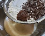 A picture of step 3 of Oatmeal Walnut & Chocolate Brownie Cake Eggless.