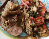 Foto del paso 3 de la receta: Jabalí o chancho con pimentónes rojos y champiñón