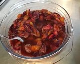 Une image de l'étape 6 de Compote pêches de vigne, prunes d'ente et coco.