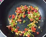 A picture of step 3 of Green garlic chutney.