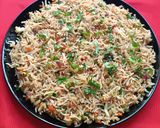A picture of step 4 of Vegetable fried Rice.