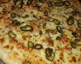 A picture of step 3 of Chicken tikka pizza.