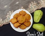 A picture of step 3 of Chayote or Chow Chow Fritters.