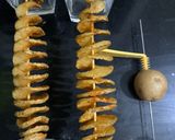 A picture of step 5 of Potato spirals.