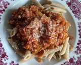 Foto del paso 6 de la receta: Pasta integral con boloñesa de lentejas rojas