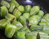 A picture of step 1 of Potol narkol posto(parwal with coconut and poppy paste).