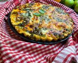 Une image de l'étape 11 de QUICHE 🪺🍃SANS PÂTE 🌶️🧅AUX POIREAUX🫑🧅🧄.