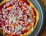 Hình bước làm 2 của món 💚 Pizza Cà Chua Phô Mai Dê