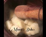 A picture of step 3 of Pounded Yam with Egusi Soup.