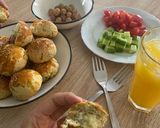 Foto langkah ke 6 dari resep Peynirli Otlu Poğaca (Roti gurih ala Türki).