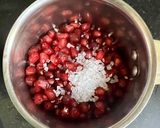 A picture of step 1 of Musk melon 🍈 & Pomegranate Smoothie.