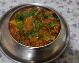 A picture of step 9 of Vidarbha special Nagpuri style Wanga batata Saoji masala bhaji.