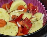 Foto del paso 3 de la receta Muslos de pollo con patatas y tomate