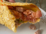 Fajita fit de queso y atún. Fast food real y casera! Apto celíacos 🌮